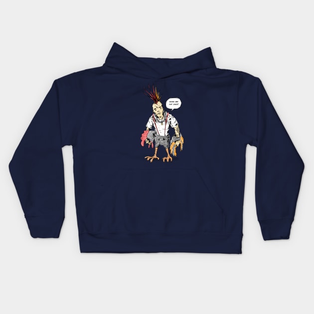 Holy Year of the Punk Rooster Kids Hoodie by BRed_BT